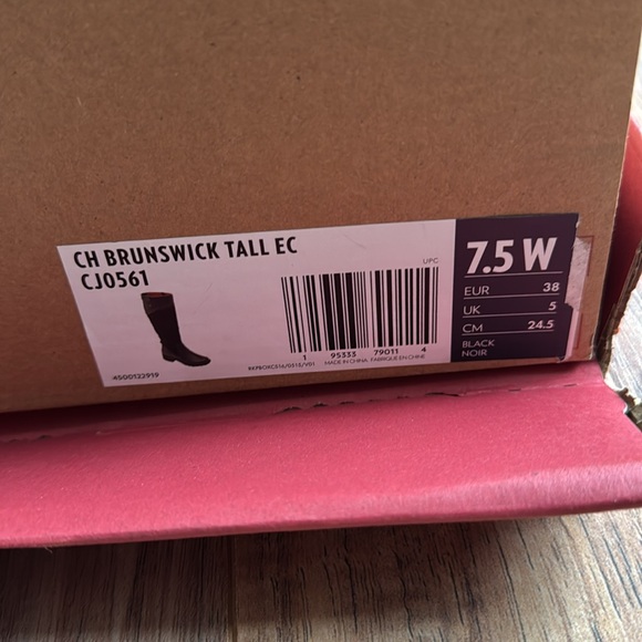 Cobb Hill black leather riding boots sz 7.5 W fits 8W - Picture 2 of 4